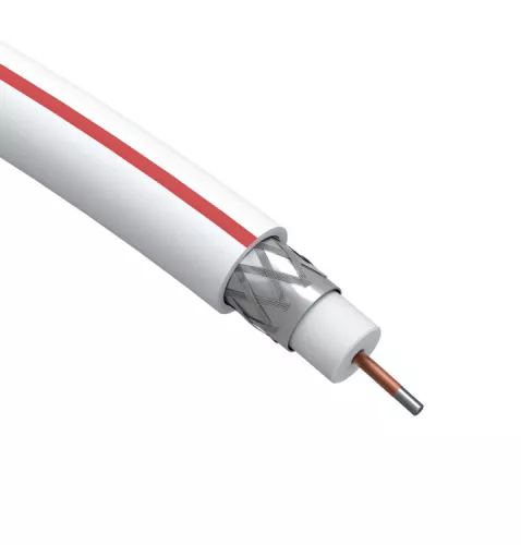 ЭРА Кабель коаксиальный SAT 50 M,75 Ом, CCS/(оплётка Al 75%), PVC, цвет белый, бухта 100 м, | Б0044607 | ЭРА