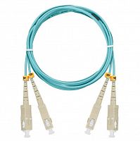 Патч-корд NMF-PC2M3C2-SCU-SCU-003 волоконно-оптический соед. многомод. 50/125мкм стандарта ОМ3 SC/UPC-SC/UPC двойн. LSZH нг(В)-HFLTx 2мм аква 3м NIKOMAX NMF-PC2M3C2-SCU-SCU-003