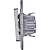 Выключатель 2-кл. Inspiria 10А IP20 250В 10AX механизм алюм. IEK 673622
